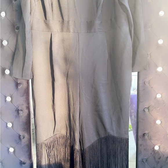 Monfi C Black jumpsuit with fringe bottom - Picture 8 of 12